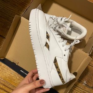 Reebok Club C Double Revenge Tennis Leopard Print Sneakers